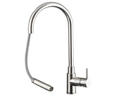 JTP Zecca Stainless Steel Pull Out Sink Mixer